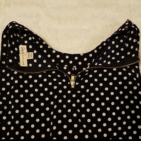 NWT Maison Jules polka dot blouse - Picture 3 of 4